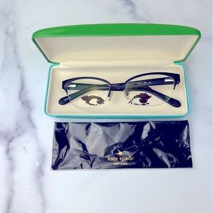 Kate Spade New York Eyeglasses Black/Beige Frame with Green/Blue Case & Cloth